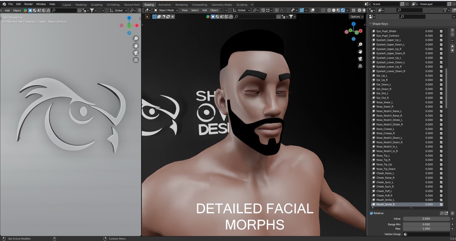 Stylized Male Female Base Character Pack 1-Game Ready Low-poly 3D model_13