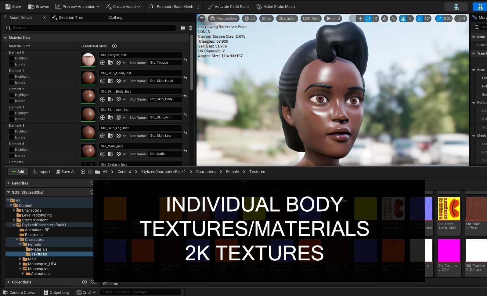 Stylized Male Female Base Character Pack 1-Game Ready Low-poly 3D model_18