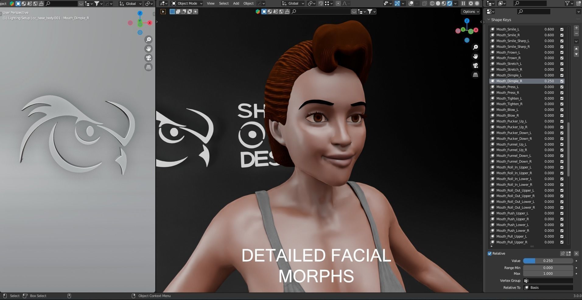 Stylized Male Female Base Character Pack 1-Game Ready Low-poly 3D model_14