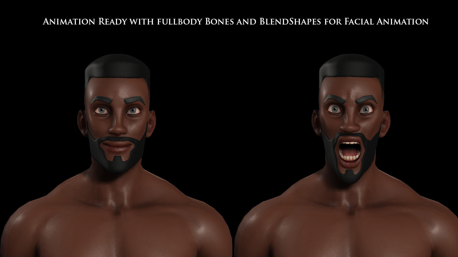 Stylized Male Female Base Character Pack 1-Game Ready Low-poly 3D model_10