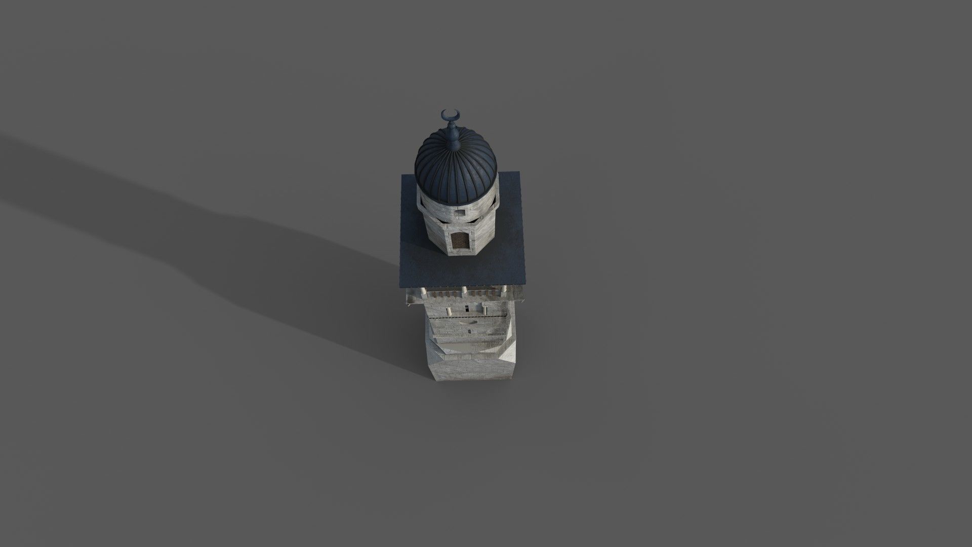 minaret Al Selsela Chain Gate Minaret Low-poly 3D model_5