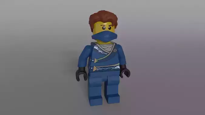 Blue Roblox Ninja Low-poly 3D model