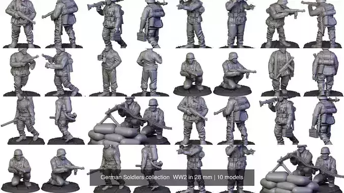 German Soldiers collection  WW2 in 28 mm 