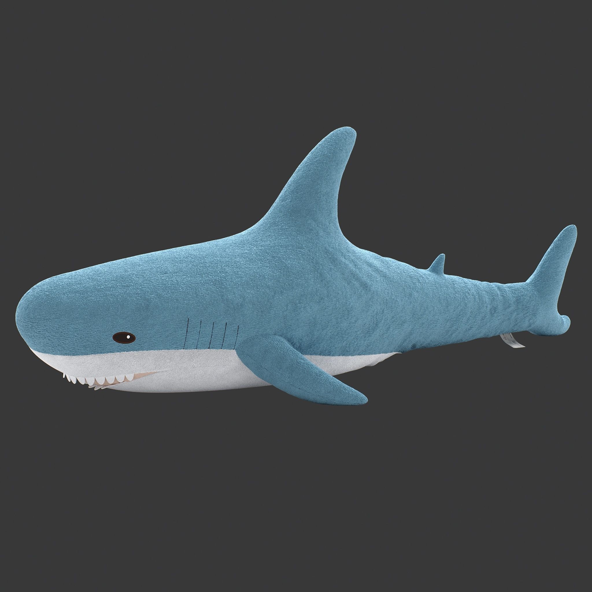 Toy shark IKEA BLAHAJ stuffed 3D model_1
