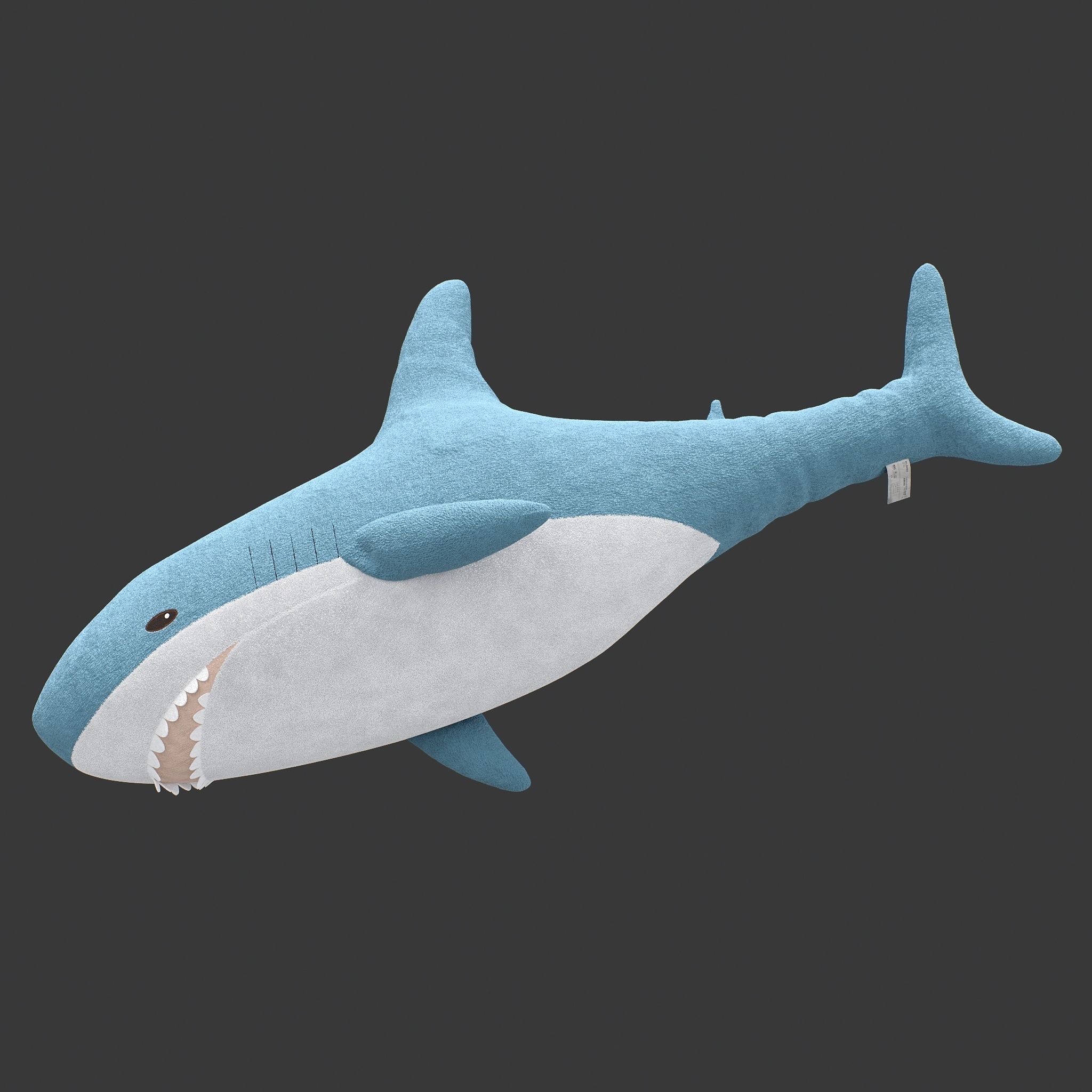 Toy shark IKEA BLAHAJ stuffed 3D model_5