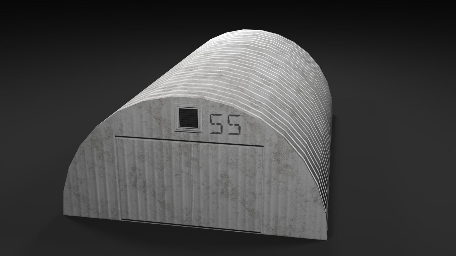 Lowpoly PBR Aircraft Hanger Low-poly 3D model_13