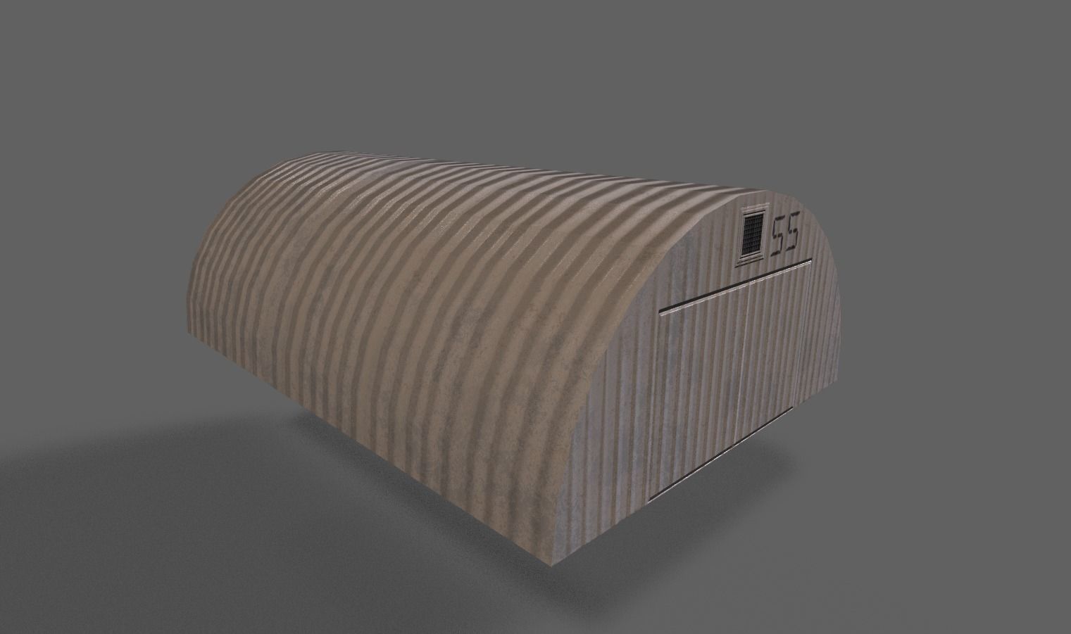 Lowpoly PBR Aircraft Hanger Low-poly 3D model_3