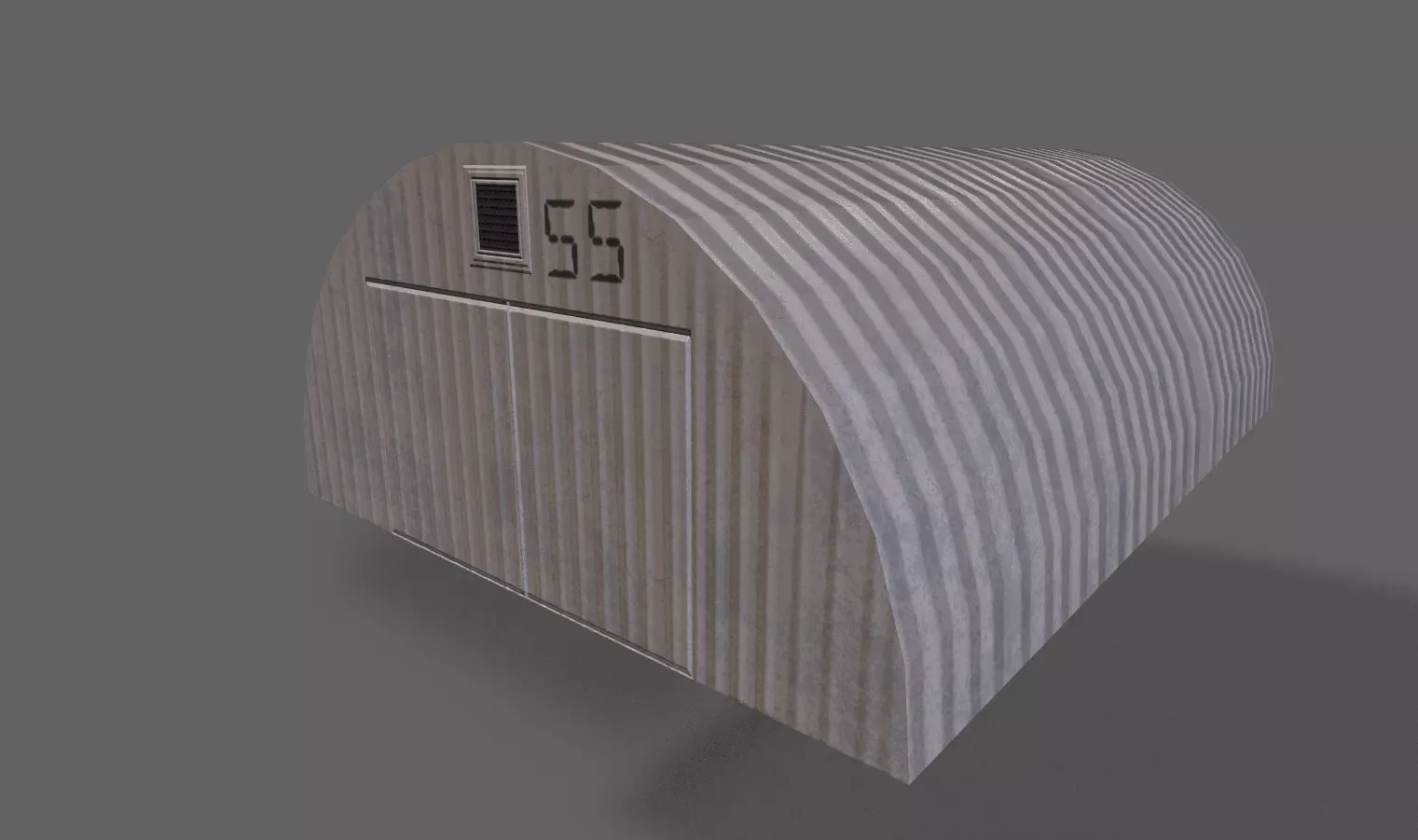 Lowpoly PBR Aircraft Hanger Low-poly 3D model_0