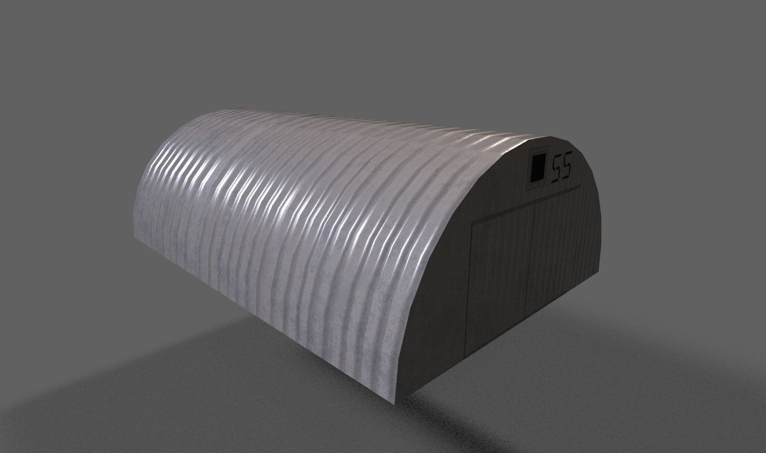 Lowpoly PBR Aircraft Hanger Low-poly 3D model_2