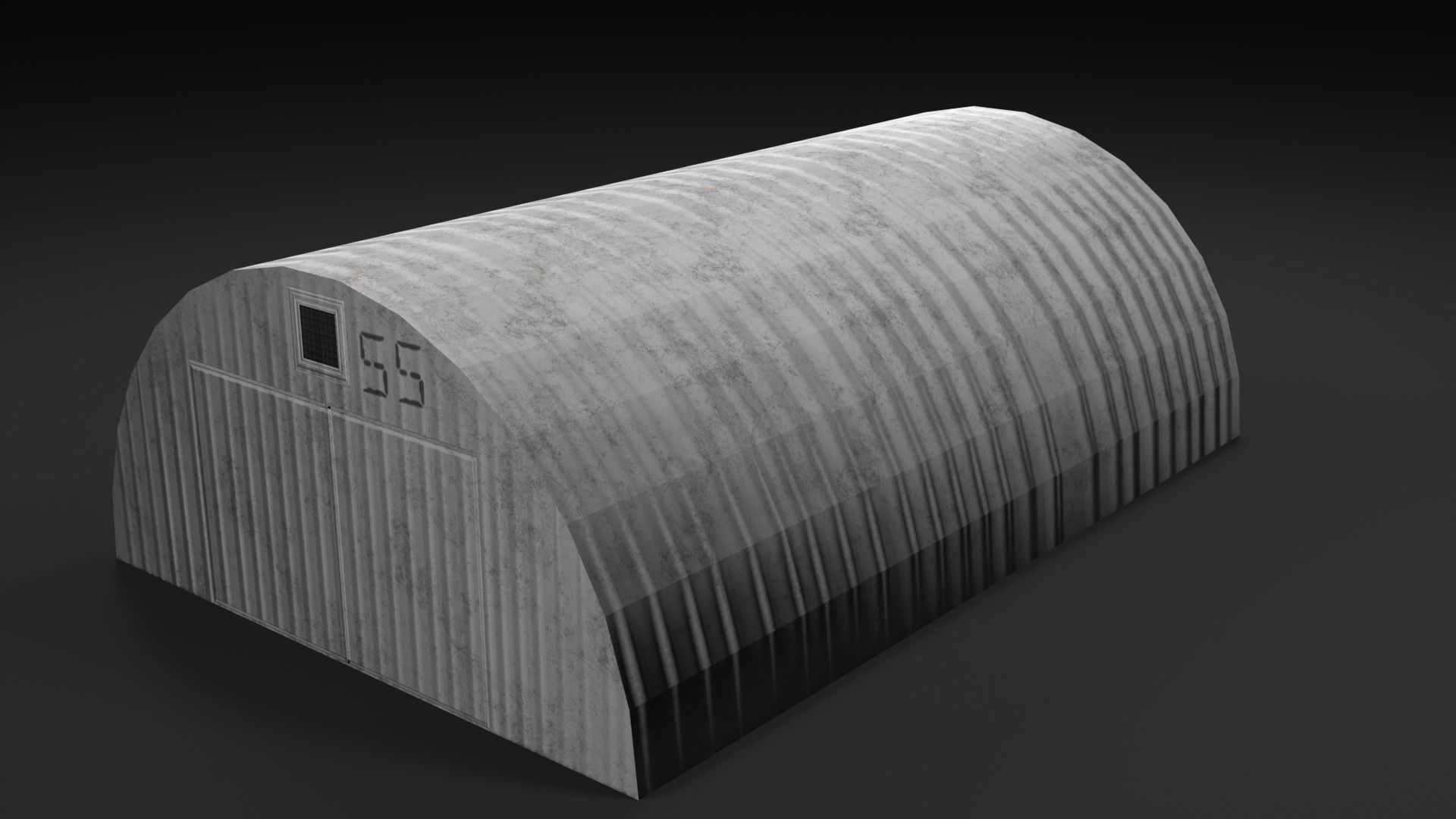 Lowpoly PBR Aircraft Hanger Low-poly 3D model_15