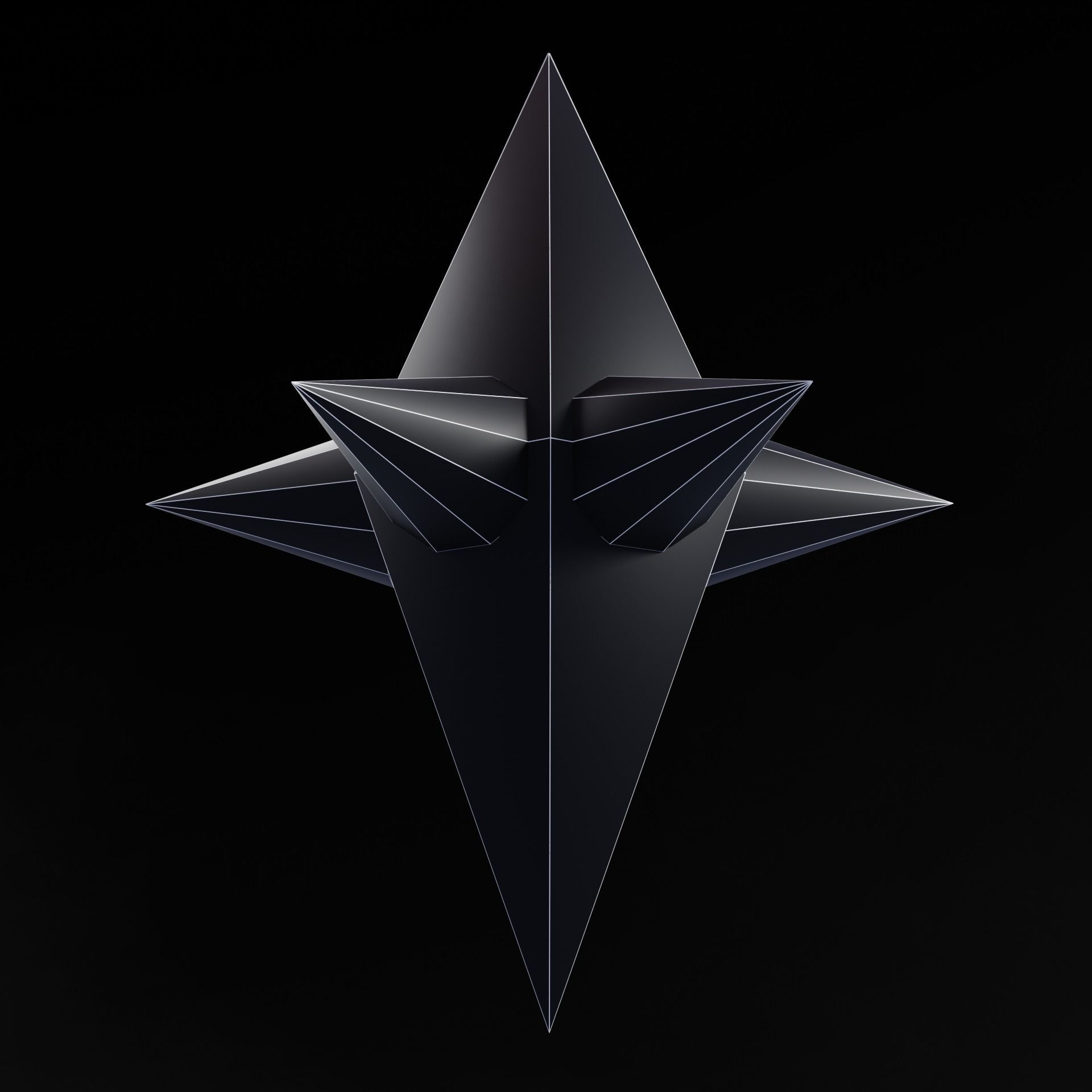 Rainbow  Crystals Fantasy Gameasset Low-poly 3D model_13