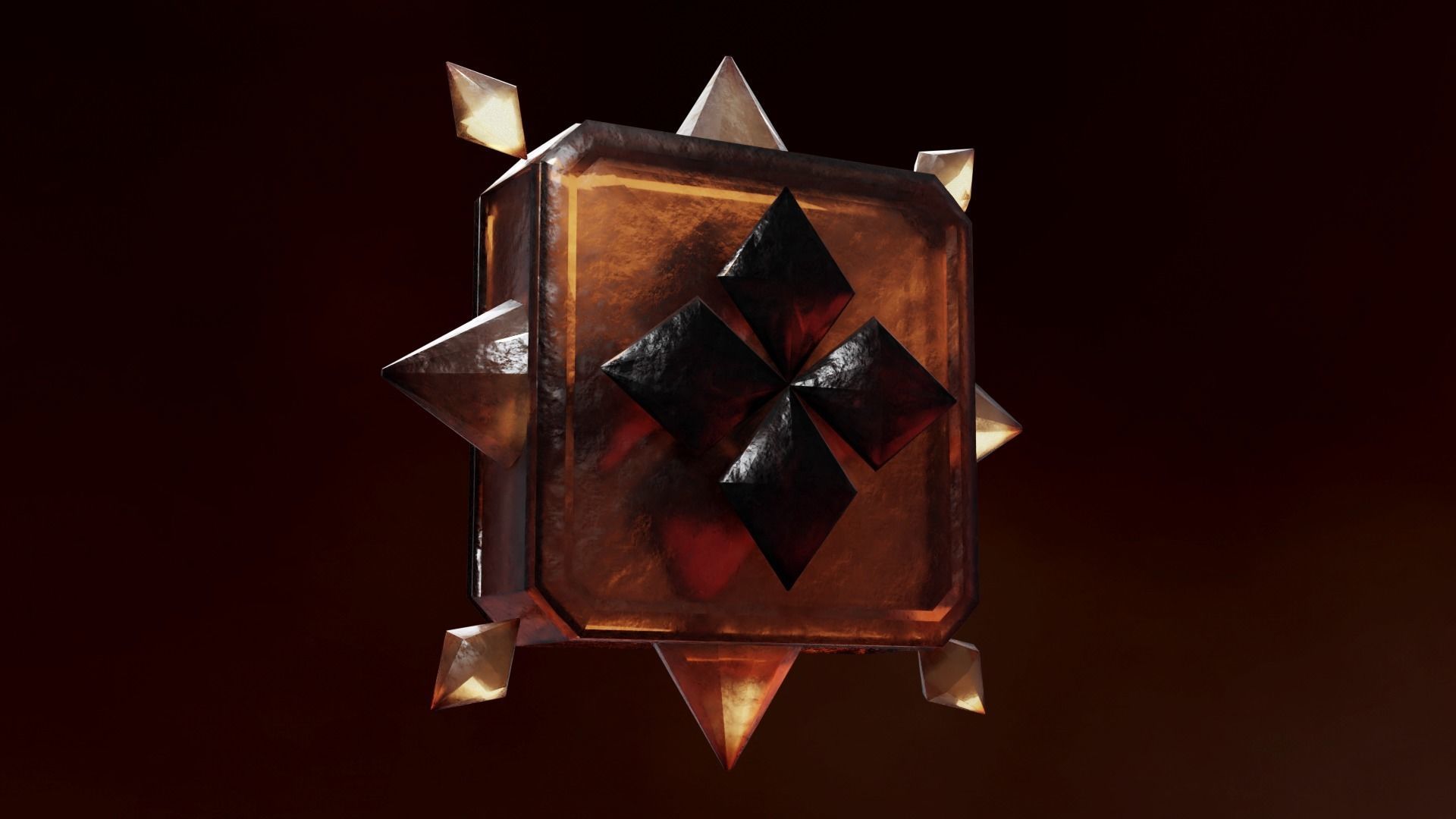 Rainbow  Crystals Fantasy Gameasset Low-poly 3D model_23