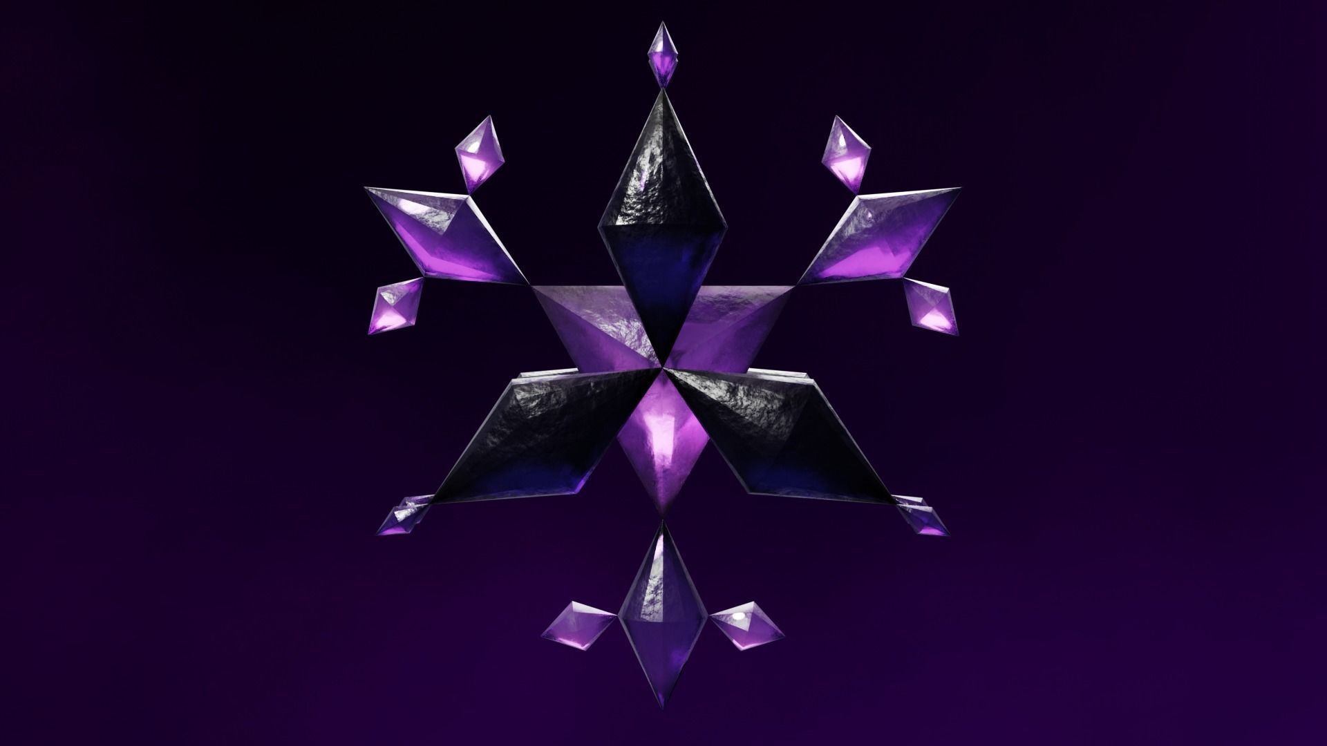 Rainbow  Crystals Fantasy Gameasset Low-poly 3D model_40