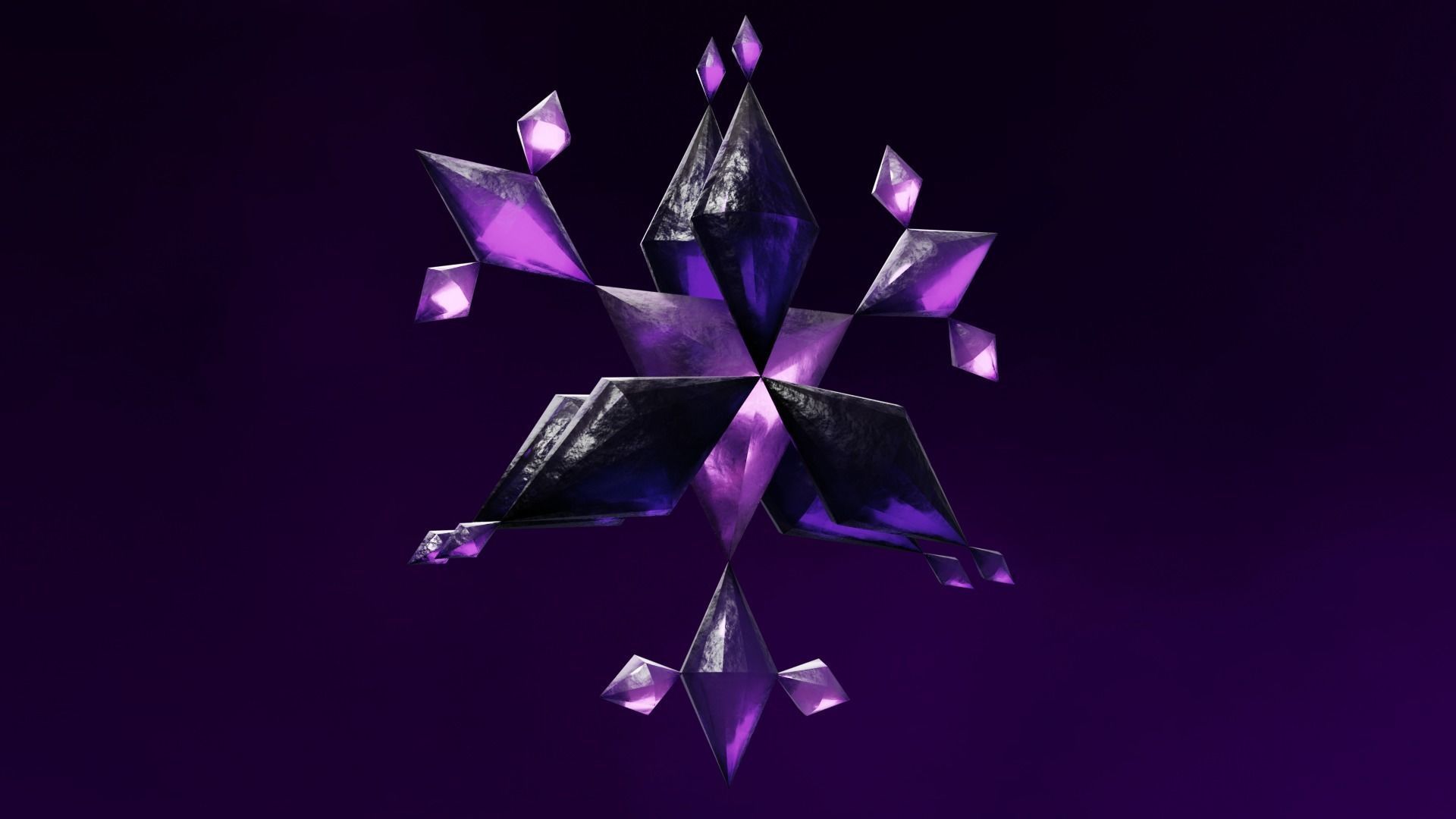 Rainbow  Crystals Fantasy Gameasset Low-poly 3D model_38