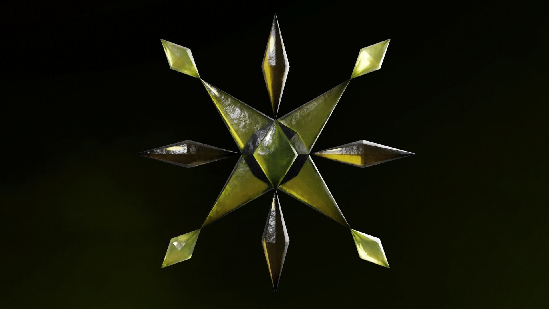 Rainbow  Crystals Fantasy Gameasset Low-poly 3D model_28