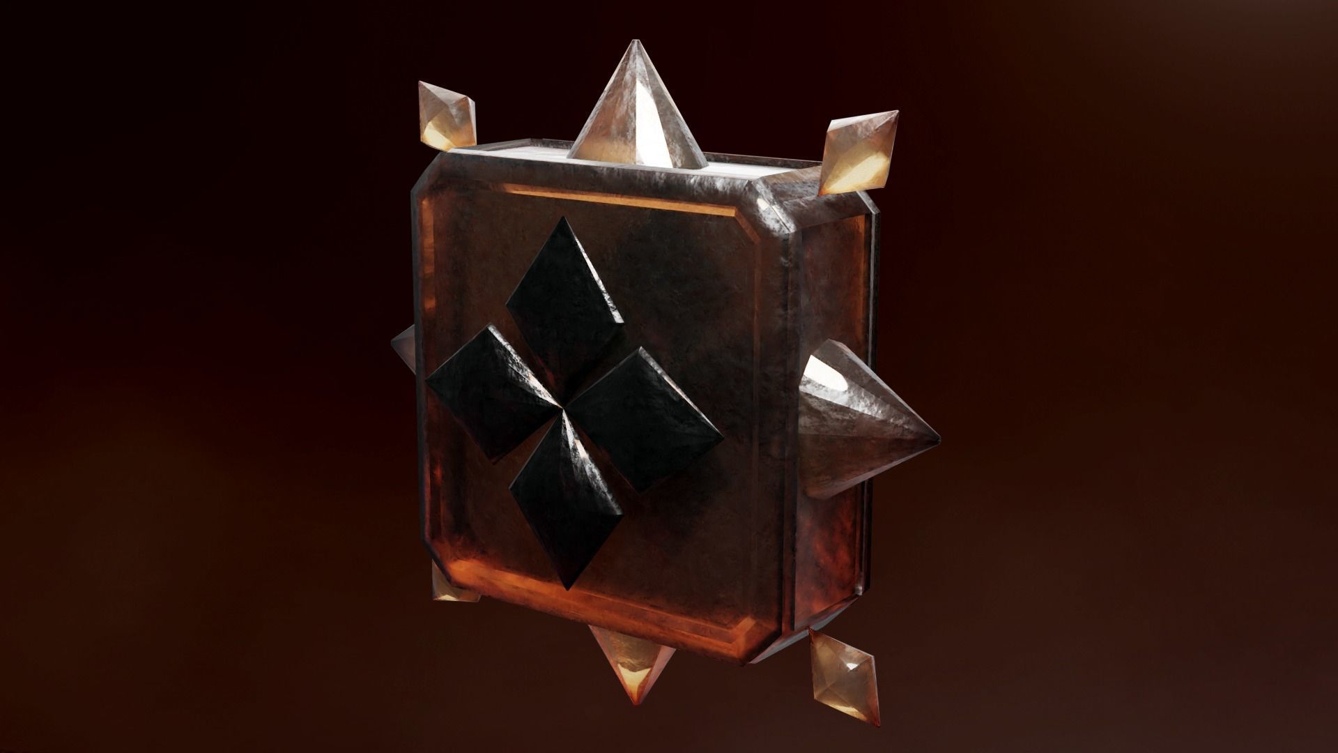 Rainbow  Crystals Fantasy Gameasset Low-poly 3D model_22