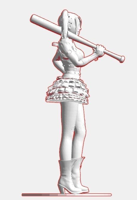 Harley Quin free 3D model 3D printable | CGTrader