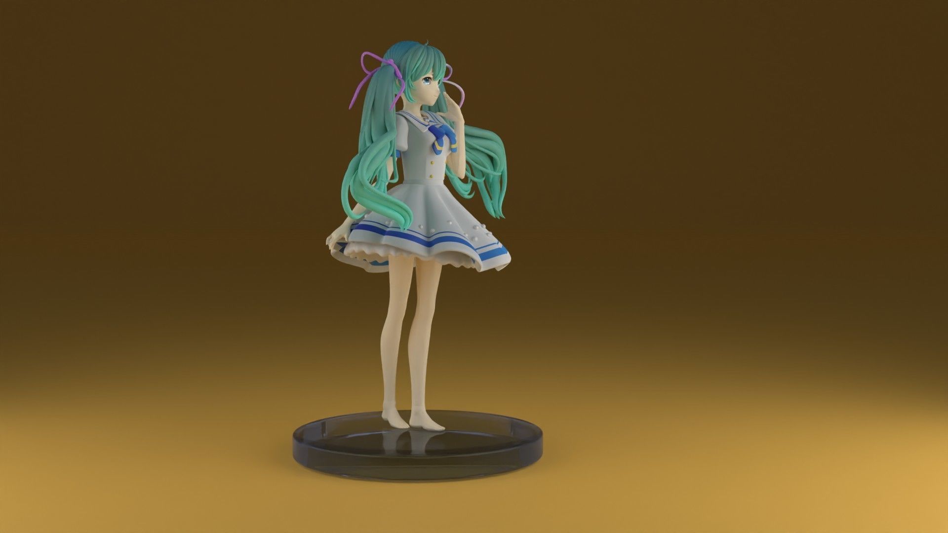 miku hatsune 3D print model_1