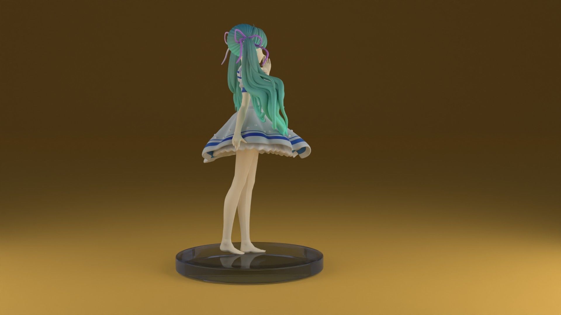 miku hatsune 3D print model_2