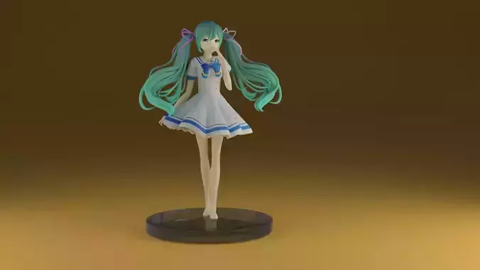 miku hatsune 3D print model