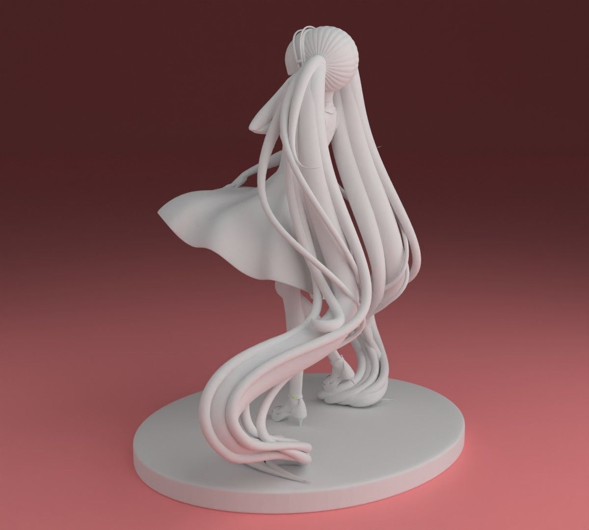 anime miku hatsune 3D print model_5