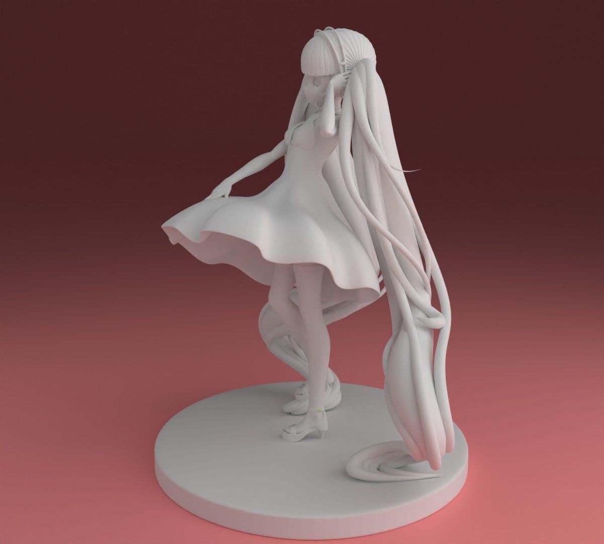 anime miku hatsune 3D print model_6