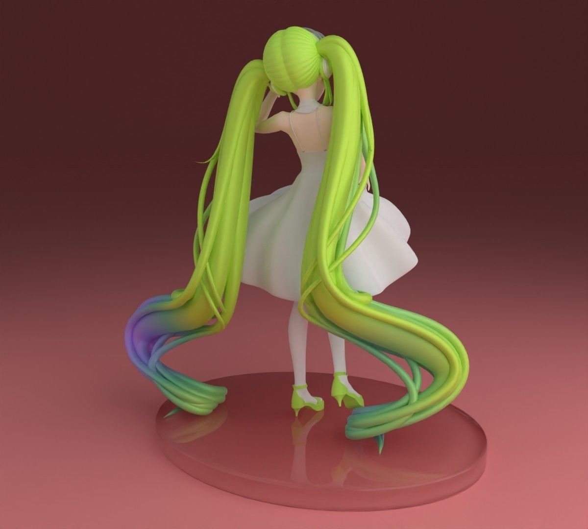 anime miku hatsune 3D print model_3
