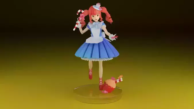 anime candy girl 3D print model
