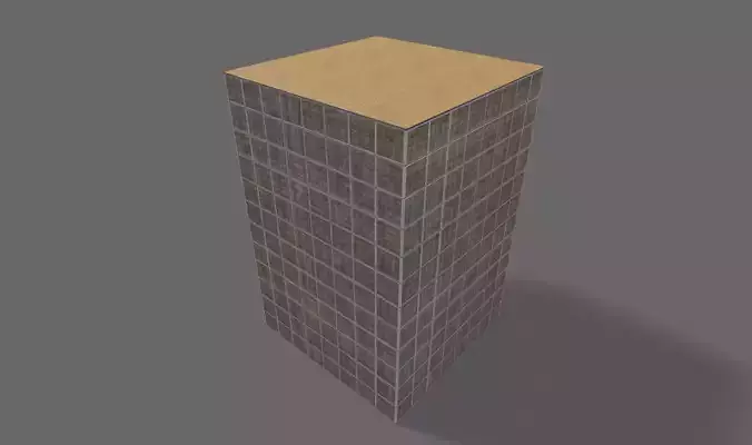 Lowpoly PBR Hesco Bag Low-poly 3D model