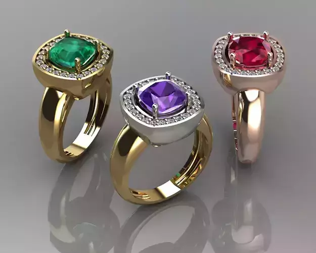 Cushion Cut Ring Design