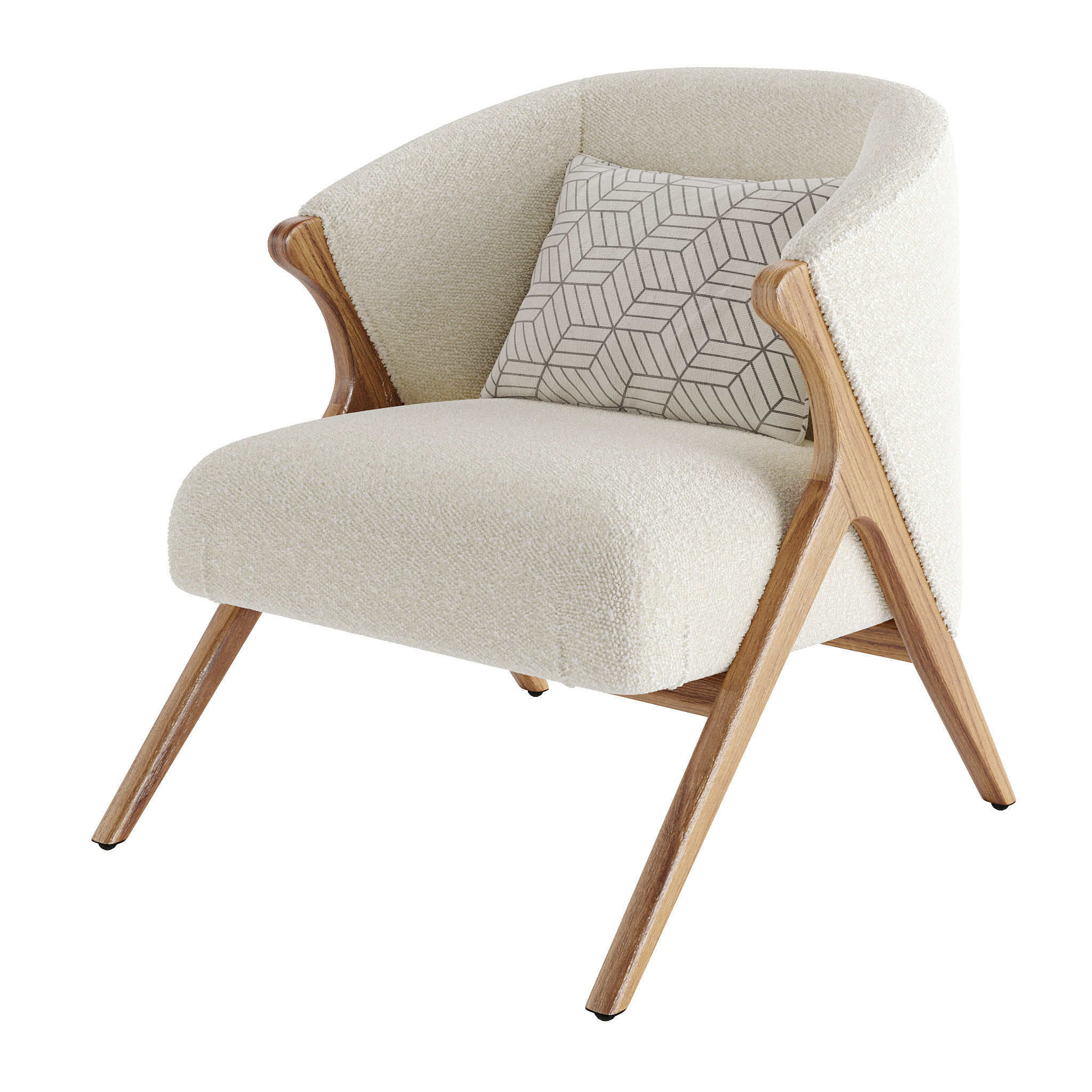 Prati Boucle Armchair 3D model_1