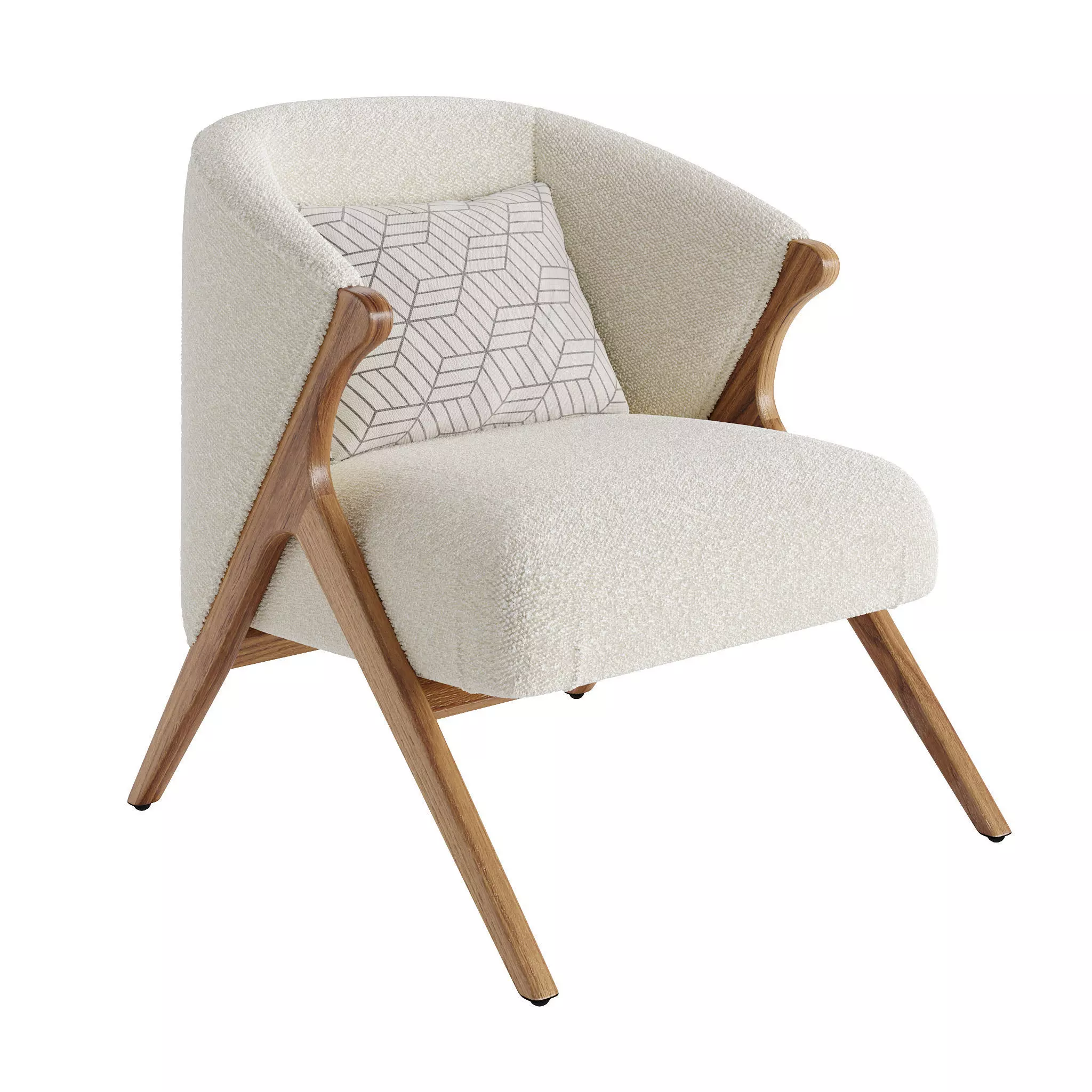 Prati Boucle Armchair 3D model_0