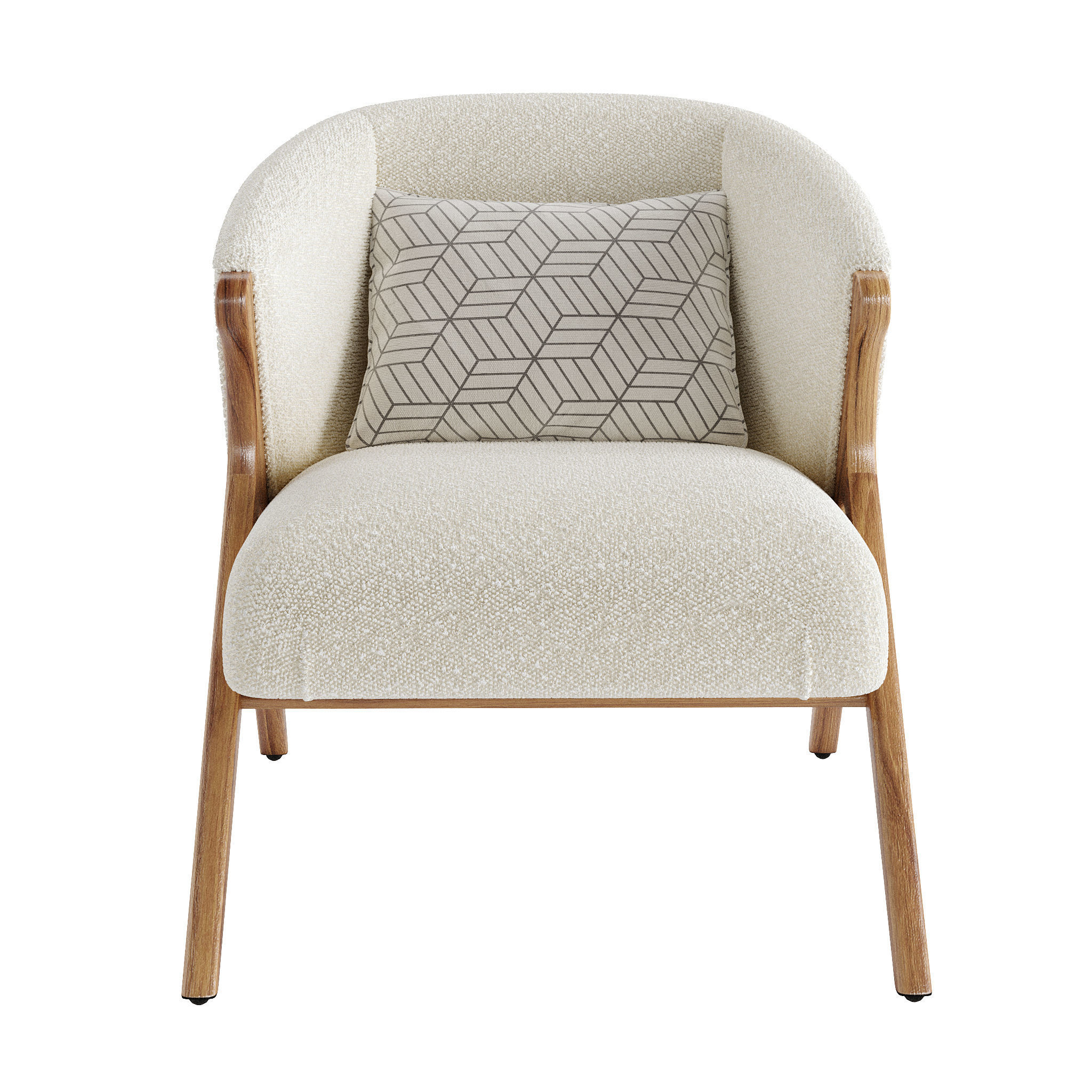 Prati Boucle Armchair 3D model_2