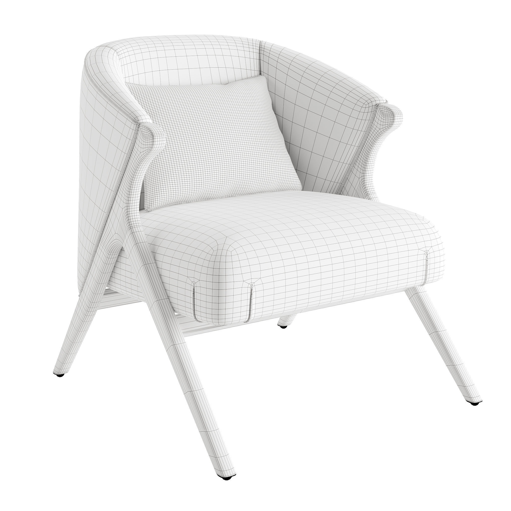 Prati Boucle Armchair 3D model_6