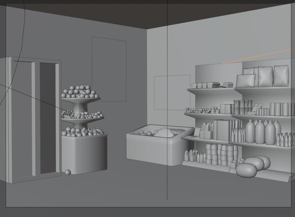 Store Corner - Lots of Grocery Items 3D model_6