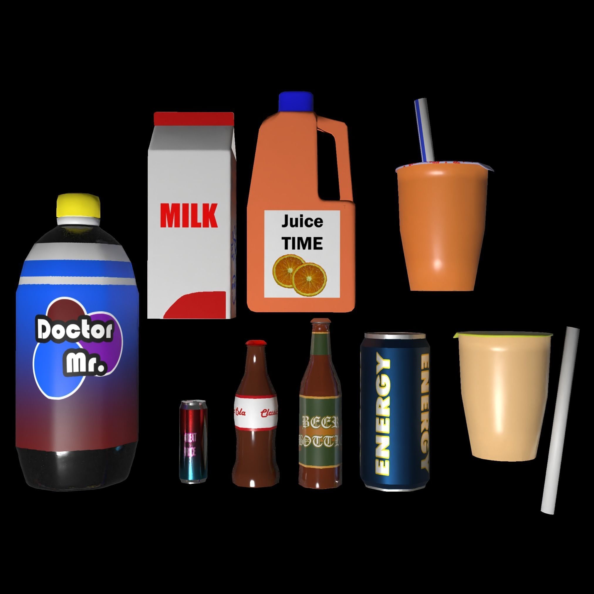 Store Corner - Lots of Grocery Items 3D model_2