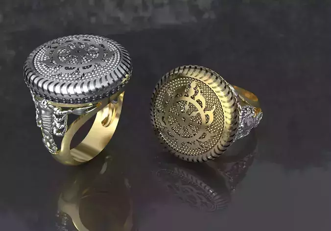 Ring with Chakra 3D print model