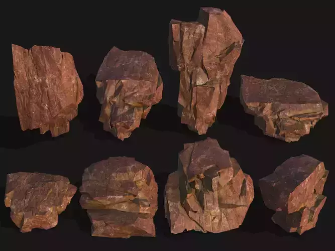 desert rocks - 3D Models PBR Pack 09