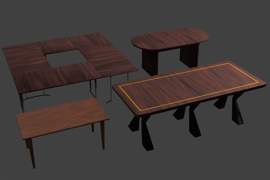 Simple Office Furnishings and Supplies 3D model_13