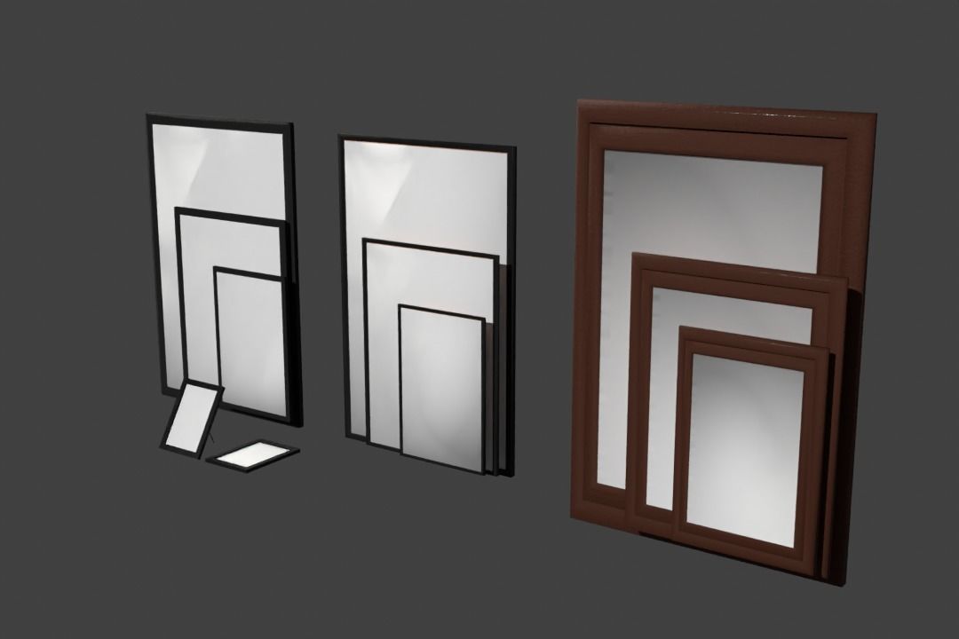 Simple Office Furnishings and Supplies 3D model_9