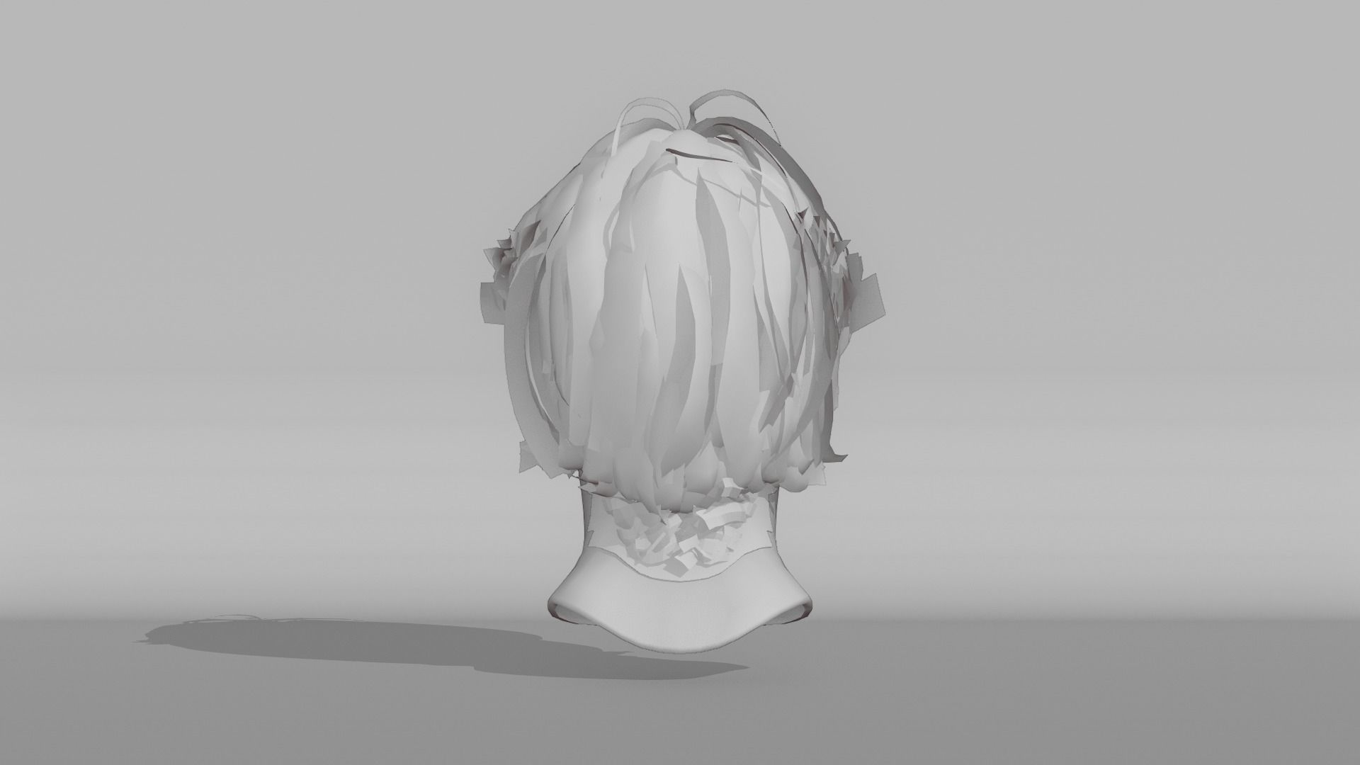 Realistic Male Hair 5 Free low-poly 3D model_9