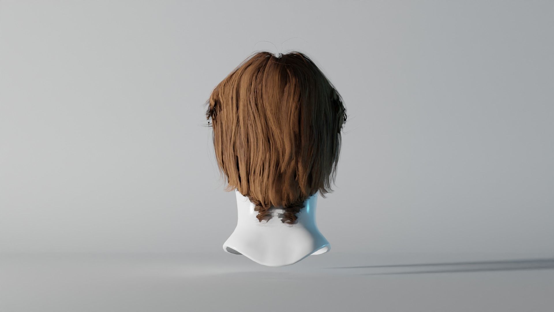 Realistic Male Hair 5 Free low-poly 3D model_4