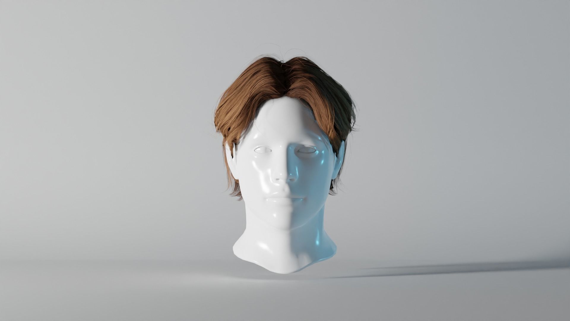 Realistic Male Hair 5 Free low-poly 3D model_2