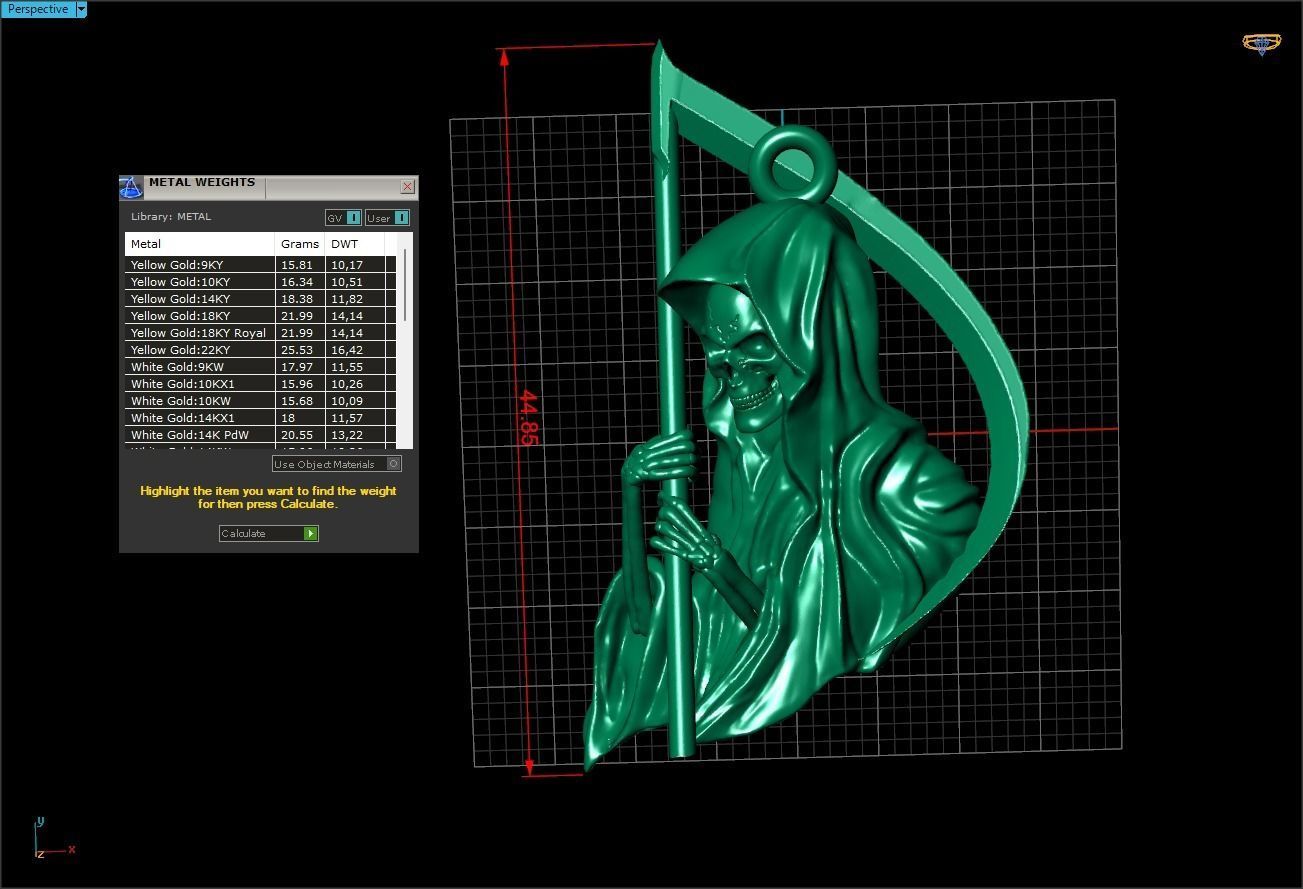 Holy death with scythe 3D print model_1