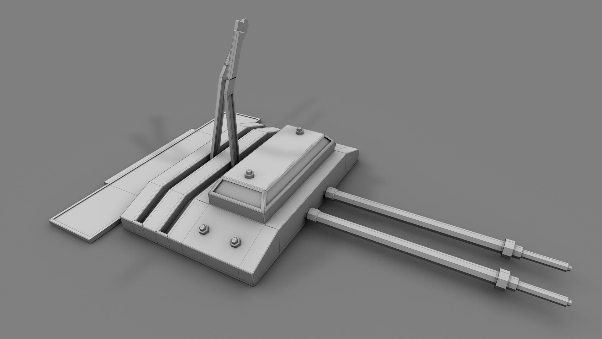 Modular Railway Track PRO Collection 3D model_6