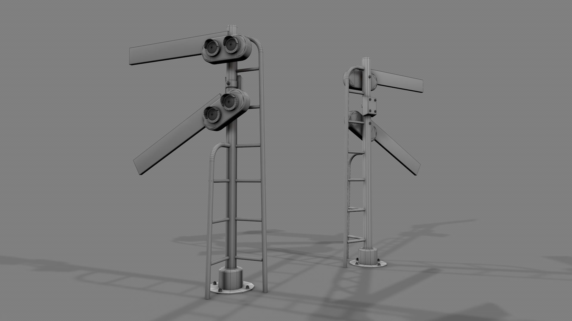 Modular Railway Track PRO Collection 3D model_30