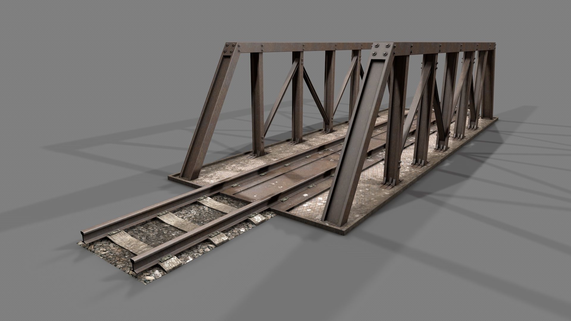 Modular Railway Track PRO Collection 3D model_33