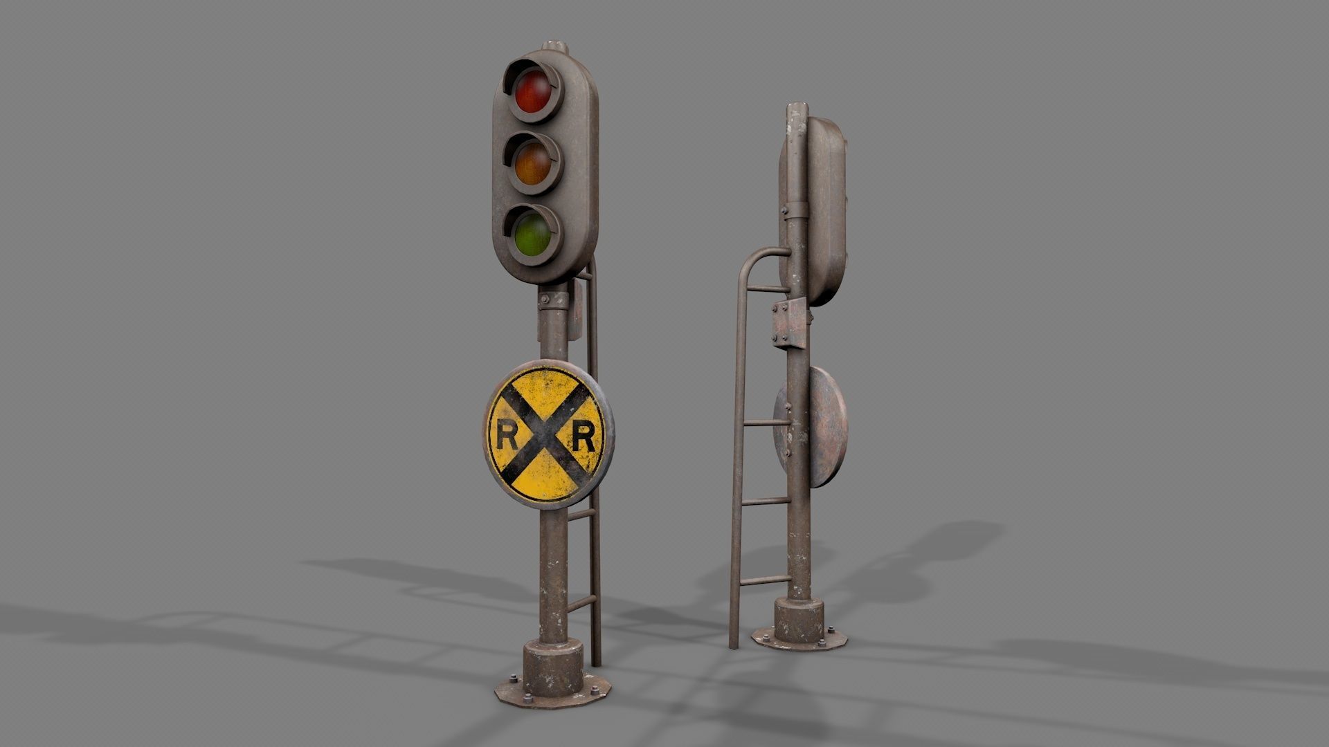 Modular Railway Track PRO Collection 3D model_25