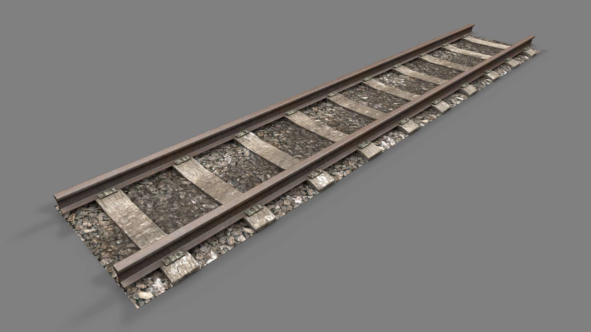 Modular Railway Track PRO Collection 3D model_39