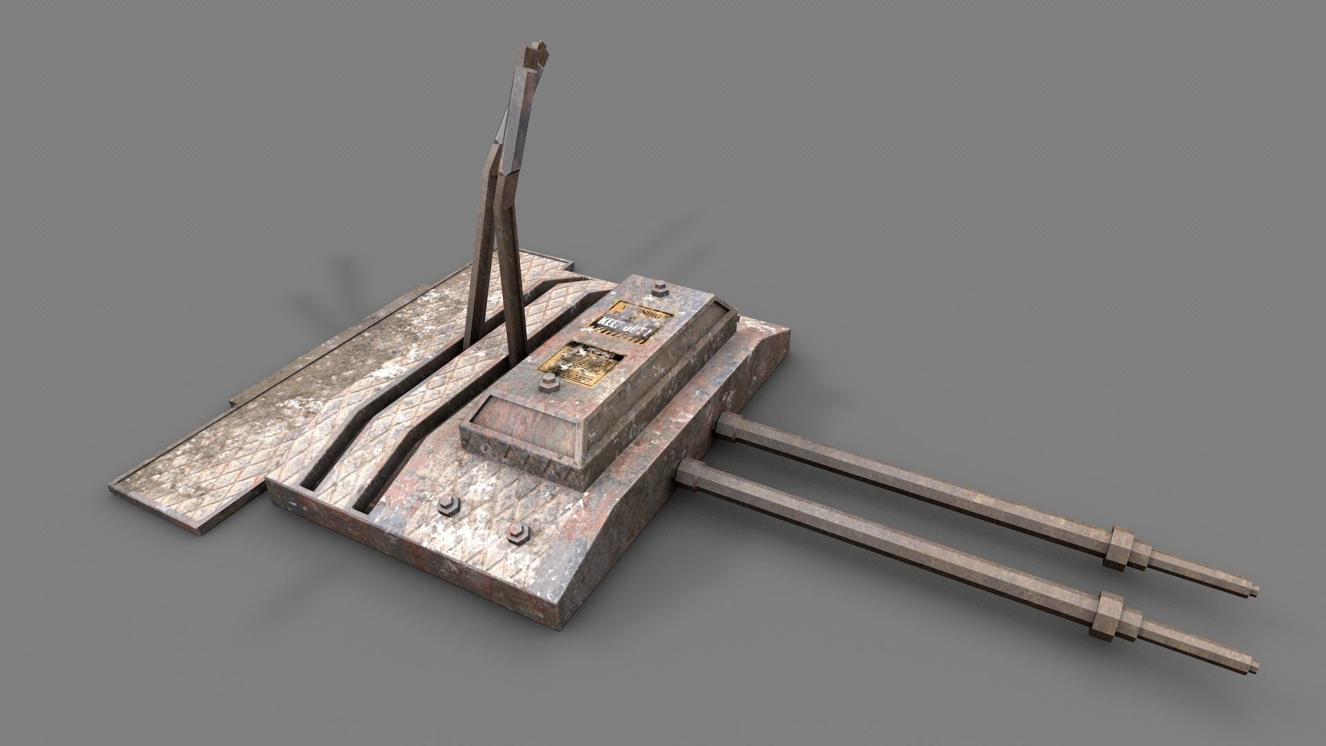 Modular Railway Track PRO Collection 3D model_5